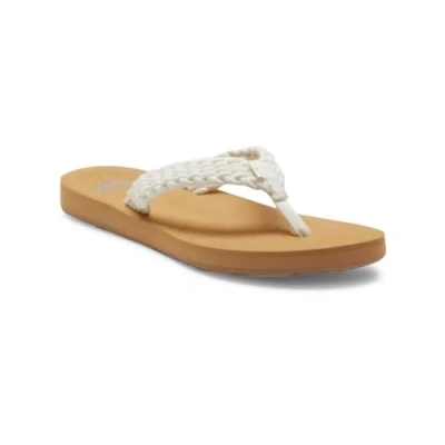 Abbildung von Roxy Porto Zehentrenner, Damen, Größe: 39, Natural Polyester/baumwolle