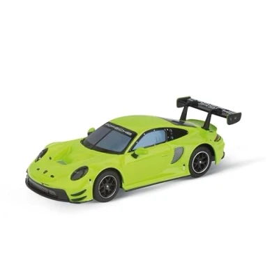 Abbildung von Carrera Hybrid I Porsche 911 GT3 R Greeno Maßstab 1:50 Front und Rücklichter Bis zu 30 Minuten Rennaction USB C Aufladung in 20 Mobile App Steuerung für maximales Fahrvergnügen