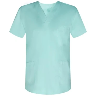 Abbildung von MISEMIYA Medizinische Uniformen Unisex Top Krankenschwester Krankenhaus Berufskleidung Small, Türkis