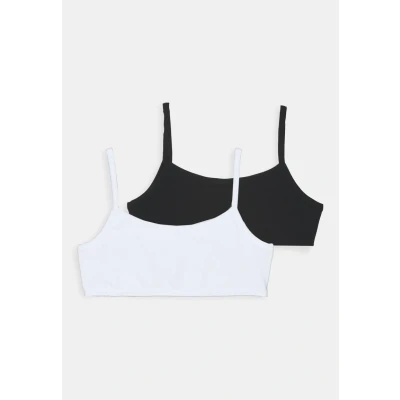 Abbildung von Schiesser Organic Cotton Teens 95/5 2 PACK Bustier für Kinder, Größe: 140, Black/white