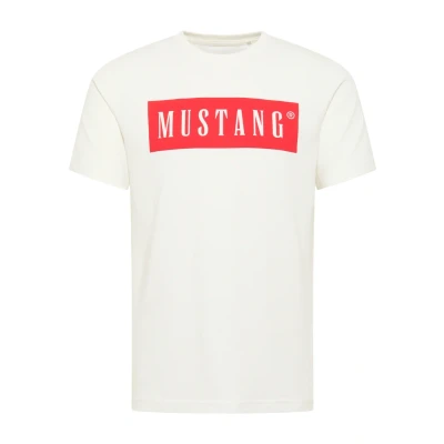 Abbildung von MUSTANG Herren T Shirt Austin Regular Fit S 3XL Weiss Schwarz Gün Baumwolle, Größe:M, Farbe:Cannoli Cream 2084