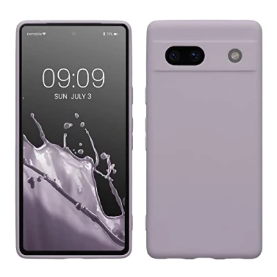 Abbildung von kwmobile Handyhülle kompatibel mit Google Pixel 7a Hülle Handy Case aus weichem Silikon in Lavendel