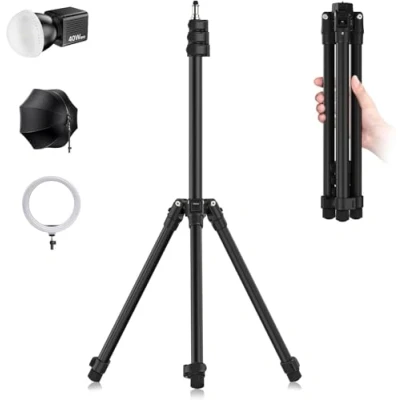 Abbildung von Ulanzi TT43 Lichtstativ Aluminium Lampenstativ 190cm, Umkehrbares Tragbares Kamera Beleuchtungsstativ 6kg Traglast,1/4&quot; Schraube Light Stand für Studio Outdoor Fotografie, Ringlicht Blitzlicht Softbox