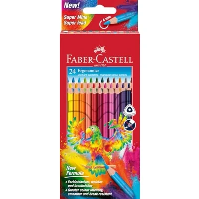 Abbildung von FABER CASTELL 116544 Farbstifte Dreikantform, 24er Kartonetui