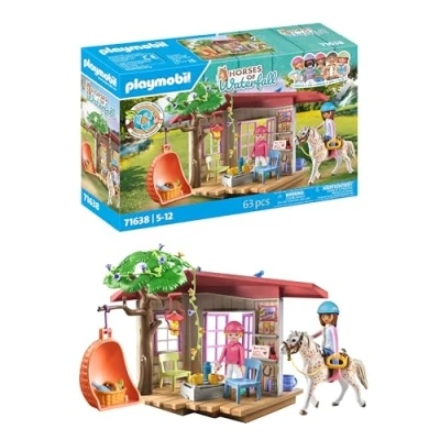 Abbildung von PLAYMOBIL Horses of Waterfall 71638 Geheimes Clubhaus für Pferdefans, inklusive Zwei Figuren, einem Pferd und Geheimversteck Utensilien, nachhaltiges Spielzeug Kinder ab 5 Jahren