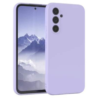 Abbildung von EAZY Case Silikonhülle für Samsung Galaxy A54 Hülle Silikon Lila weich stoßfeste Handyhülle Schutzhülle mit Kameraschutz Dünn Premium Schutz Cover TPU Phone Bumper Lavendel Violett