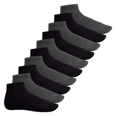 Abbildung von Footstar Herren &amp; Damen Kurzschaft Socken (10 Paar) Sneak it! Anthrazit Schwarz 39 42