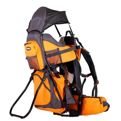 Abbildung von Luvdbaby Kraxe Kindertrage bis 18 Kg Ergonomisch Kindertragerucksack für Kinder Premium Toddler Carrier Baby Tragerucksack Babytrage Rückentrage Kleinkind Rucksack mit Kindersitz