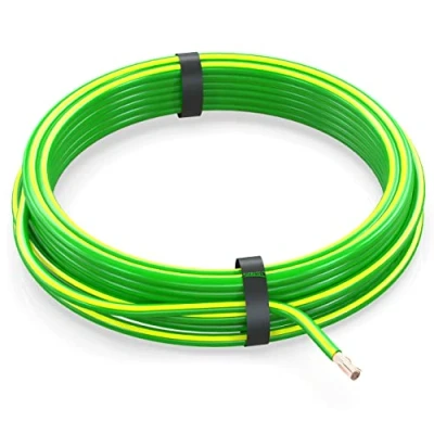 Abbildung von AUPROTEC 10m Fahrzeugleitung 6,0 mm² FLRY B Auto Kabel als Ring Farbe grün gelb