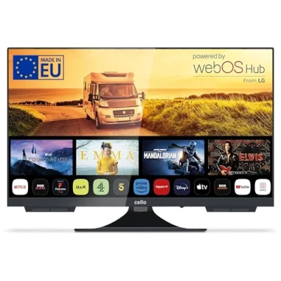 Abbildung von Cello C2224WS Trav 22&quot; Zoll SMART Full HD 12V Camping Reise TV Rahmenlos Triple Tuner Bluetooth WebOS by LG Pitch Perfect Lautsprecher Wohnmobil LKW Boot [2024]