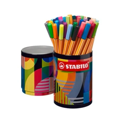 Abbildung von Fineliner STABILO point 88 ARTY 45er Metalldose mit 45 verschiedenen Farben