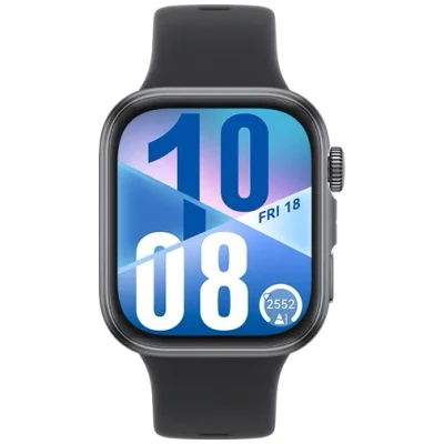 Abbildung von Huawei Watch Fit 4 Grau (Schwarzes Gummi Armband)