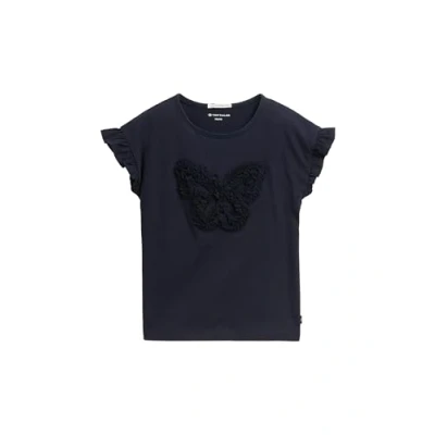 Abbildung von TOM Tailor MIT Volants Tshirt basic für Kinder, Größe: 128/134, Sky captain blue