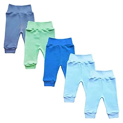 Abbildung von MEA Baby Unisex Hose aus 100% Baumwolle im 5er Pack/Pumphose, Babyhose für Jungen Mädchen, Schlupfhose (80, Jungen2)