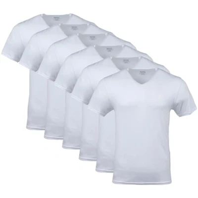 Abbildung von Gildan Herren V hals T shirts Multipack Style G1103 Unterhemd, Weiß (6er Pack), L EU