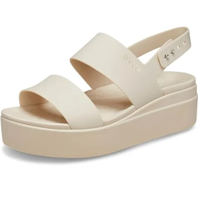 Abbildung von Crocs Brooklyn Low Wedge Clog für Damen, sandstein, 41/42 EU