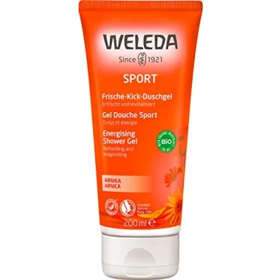 Abbildung von WELEDA Bio Sport Duschgel vegan Naturkosmetik Arnika Duschseife für Frauen &amp; Männer mit Rosmarin / Lavendel Duft Natürliche Hautpflege Dusche zur Reinigung von Gesicht Körper (1x 200ml)