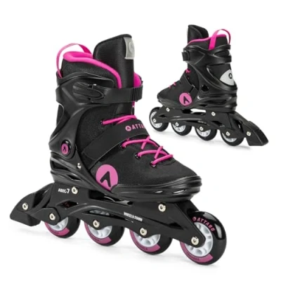 Abbildung von ATTABO Fitness Inline Skates Damen Cyclone Größe 38 EU Inliner Rollschuhe mit ABEC 7 Lager Räder PU 82A Halbharte TPR Komfort Stabilität Dreifache Anpassung Roller für Frauen in Rosa