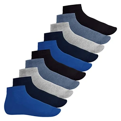 Abbildung von Footstar Herren &amp; Damen Kurzschaft Socken (10 Paar) Sneak it! Jeanstöne 43 46