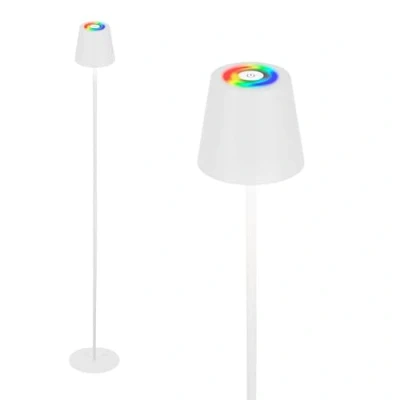 Abbildung von LED Akku Stehleuchte Coloris, weiß, RGB, Dimmer, IP44, USB