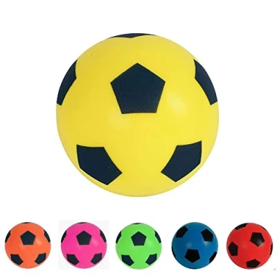 Abbildung von HTI Fun Sport Softball Fußball Indoor/Outdoor aus Schaumstoff Schaumstoffball für Stundenlangen Spaß Erwachsene, Jungen und Mädchen Jeden Alters (Gelb)
