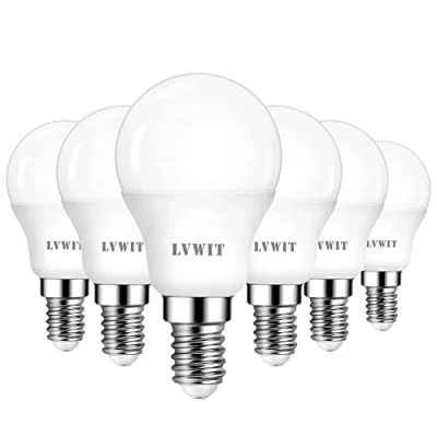 Abbildung von LVWIT E14 LED Tropfenform P45 ersetzt 60W Glühbirnen, Kaltweiß 6500K, 6.5W Leuchtmittel, 806lm, (6er Pack)
