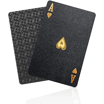 Abbildung von BIERDORF Schwarzer Diamant Kunststoff Pokerkarten Plastik wasserdichte Spielkarten 1 Deck von