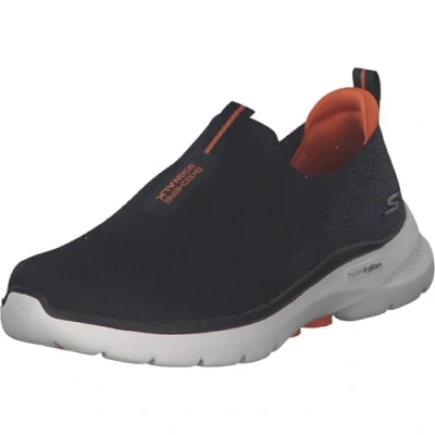 Abbildung von Skechers Herren Go Walk 6 Sneaker, Navy And Orange Textile, 44 EU