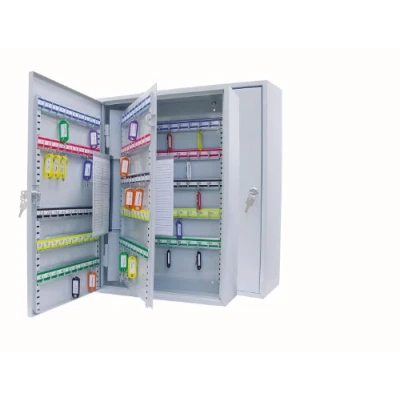 Abbildung von Wedo 10265037X Schlüsselschrank (für 150 Haken, pulverbeschichtetes Stahlblech 38 x 14 55 cm, Sicherheitsschloss inklusive 2 Schlüssel, Hakenleiste individuell verstellbar) lichtgrau