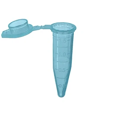 Abbildung von MUHWA Mikrozentrifugenröhrchen aus Polypropylen mit Schnappverschluss, 1,5 ml Mikro Reagenzgläser, konische Mikroröhrchen, Probenfläschchen für Labor, 500 Stück (blau)