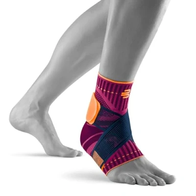 Abbildung von Bauerfeind Sprunggelenkbandage „Ankle Support“ Unisex, 1 Sprunggelenk Bandage für Sport wie Fußball, Fitness und Joggen, Kein Umknicken durch Knöchelbandage, Pink, S