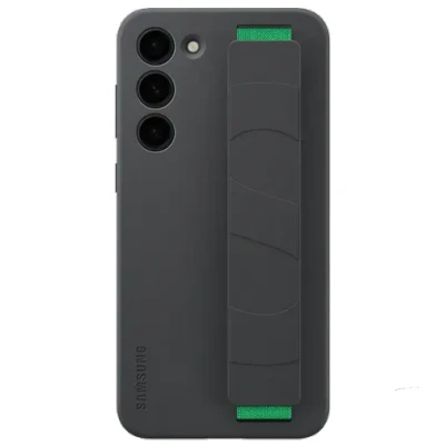 Abbildung von Samsung Silikon Back Cover mit Armband Schwarz Galaxy S23+