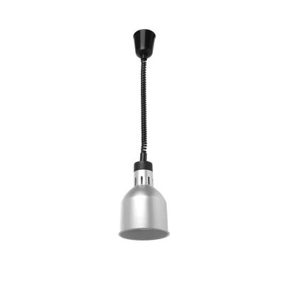 Abbildung von HENDI Wärmelampe zur Deckenbefestigung ausziehbar von 70 cm bis 150 zylinderförmiger Lampenschirm 250 W 27,5 x 25 cm, kupfer