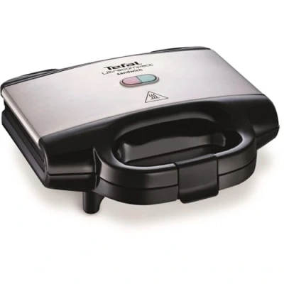Abbildung von Tefal Ultracompact Sandwichmaker SM1552 für dreieckige Sandwichtoasts antihaftbeschichtete Platten leichte Reinigung kein Anbrennen 700W Sandwich Grill 26.5 x 12 26 cm