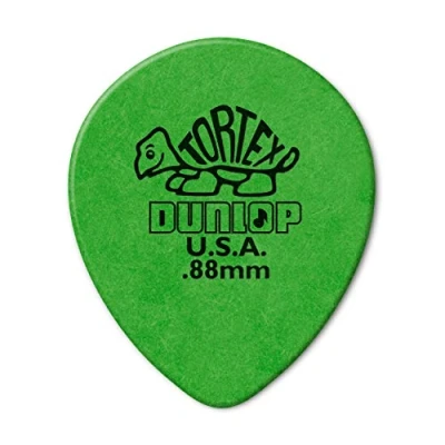 Abbildung von JIM DUNLOP Plektrum Tortex Teardrop, 72 Stück, Grün, 0,88 mm