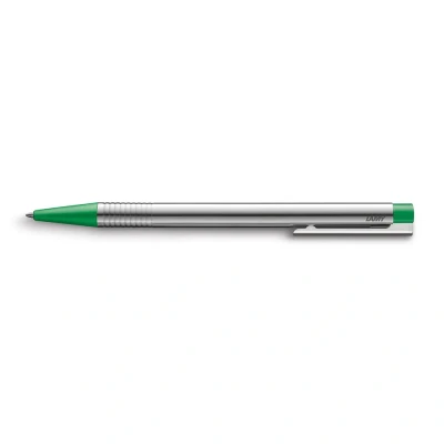 Abbildung von Lamy logo matt green Kugelschreiber zeitloser Kuli in einem eleganten &amp; robusten Gehäuse aus Edelstahl inkl. Großraummine M 16 Strichbreite grün