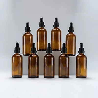 Abbildung von YIZHAO Pipettenflasche 100ml Braun, Apothekerflasche mit Pipette Glas, für Ätherisches Öl, Aromatherapie, Massage, Düfte, Labor, Kosmetik, Reisen 12 Pcs