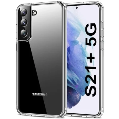 Abbildung von HOOMIL Crystal Clear Hülle für Samsung Galaxy S21+ Plus 5G 6,7 Zoll, Nie Vergilbung Transparent Durchsichtig