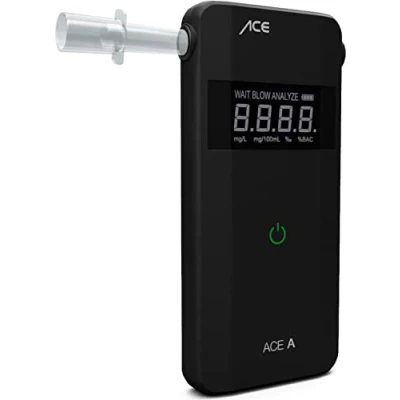 Abbildung von ACE A Alkotester digitaler Alkohol /Promilletester Alkoholtester mit elektrochemischem Sensor und 1 Knopf Bedienung, Schwarz