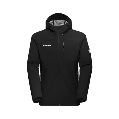 Abbildung von Mammut Outdoor SO Hooded Softshelljacke, Herren, Größe: XL, Black