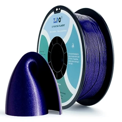 Abbildung von ZIRO PLA Glitter Filament 1.75mm 3D Drucker Diamant Serie 1KG, Dimensional Accuracy +/ 0.03mm, Blau