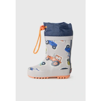 Abbildung von Playshoes Gummistiefel Traktor für Kinder, Größe: 20, Dark blue/grey Schuhe