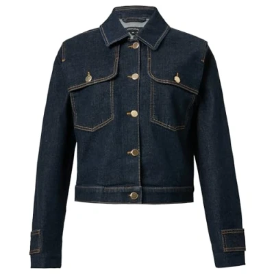 Abbildung von comma Kastige MIT METALLKNÖPFEN Jeansjacke, Damen, Größe: 40, Navy