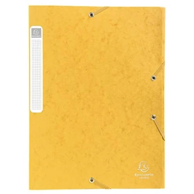 Abbildung von Exacompta 14006H Premium Sammelbox mit Gummizug 40 mm breit aus extra starkem Colorspan Karton Rückenschild für DIN A4 Archivbox Heftbox Dokumentenbox Zeichenbox Sammelmappe gelb