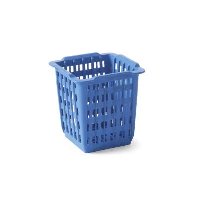 Abbildung von HENDI Besteckkorb blau 12,5 x 8,4 13,5 cm PP Kunststoff Besteckköcher eckig gelocht, Besteckbehälter