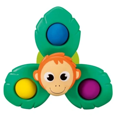 Abbildung von Ravensburger 4867 Play+ Pop it Spinner: AFFE, Saugnapf Spielzeug, Silikon Baby Spielzeug ab 6 Monate