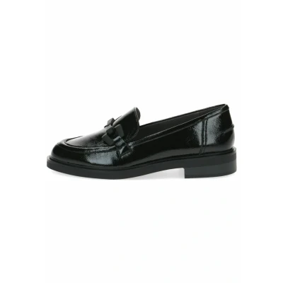 Abbildung von CAPRICE Damen Slipper aus Leder mit Blockabsatz, Schwarz (Black Naplak), 38 EU