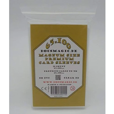 Abbildung von docsmagic.de 50 Premium Magnum Board Game Sleeves 65 x 100 67 102