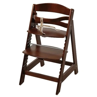 Abbildung von roba Treppenhochstuhl Sit Up III Mitwachsender Baby Hochstuhl ab 6 Monaten Kinderhochstuhl aus Holz braun Stuhl bis 50 kg belastbar, 1 Stück (1er Pack)