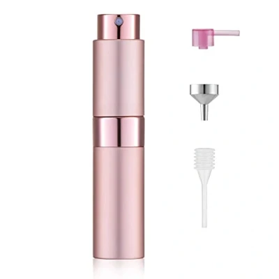 Abbildung von Toureal 8 ml Parfümsprayflasche aus Aluminium, leer und nachfüllbar, für Männer Frauen, Reisen (rosa)